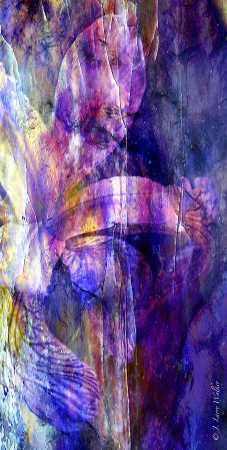 Purple Iris Abstract Digital Art by J Larry Walker