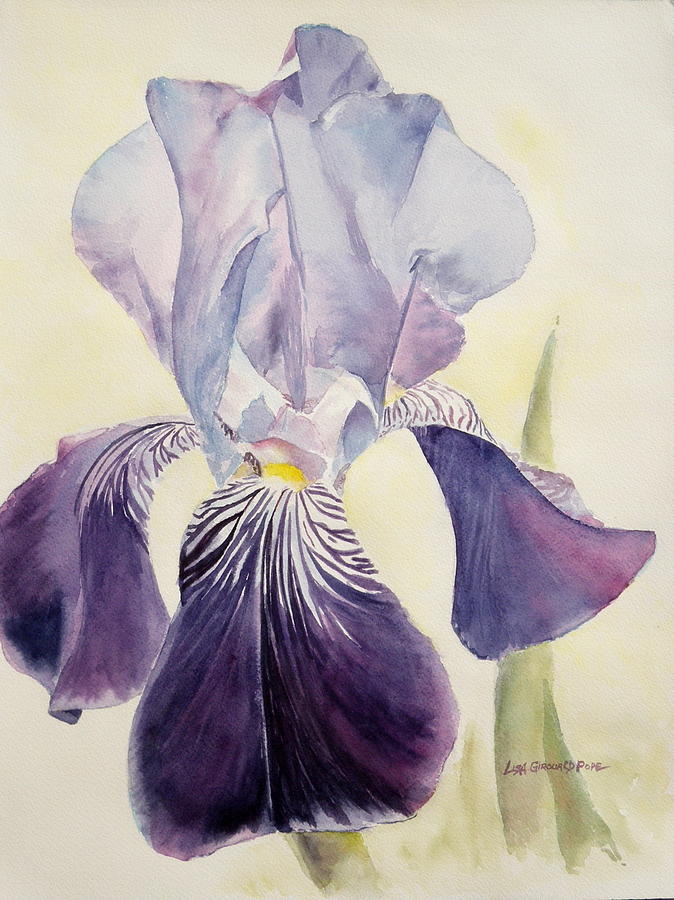 Purple Iris Painting by Lisa Pope