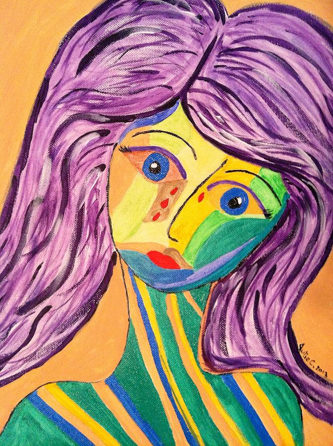 Purple Painting by Julie Crisan