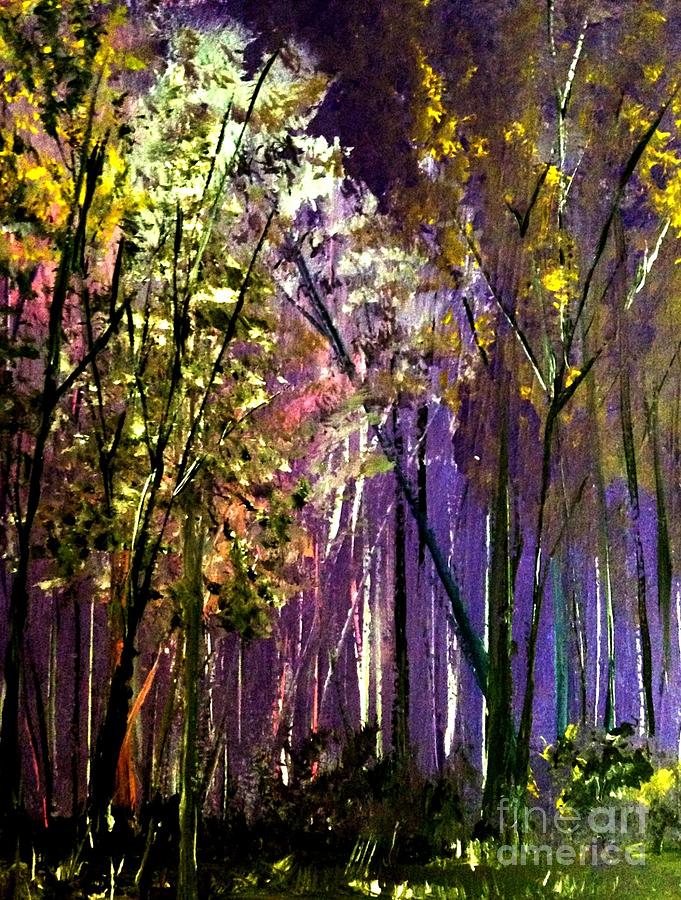 Purple Life Original Painting by James Daugherty Painting by James Daugherty