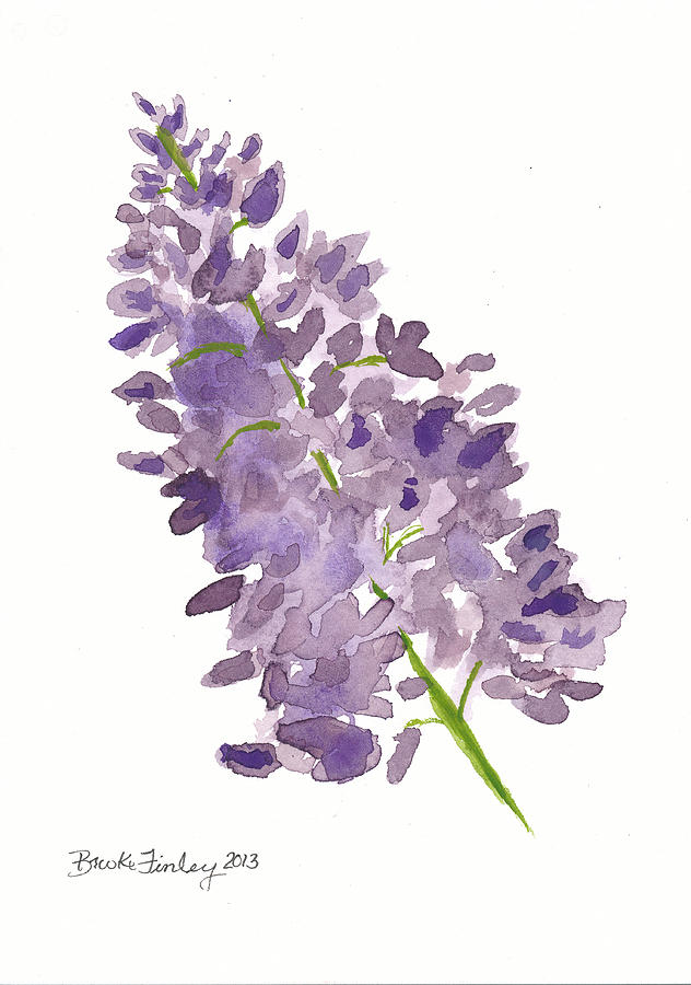 Flower Painting - Purple Lilac by Brooke Finley