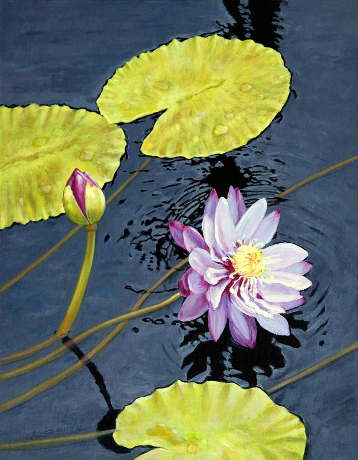 Purple Lily Painting by John Lautermilch - Fine Art America