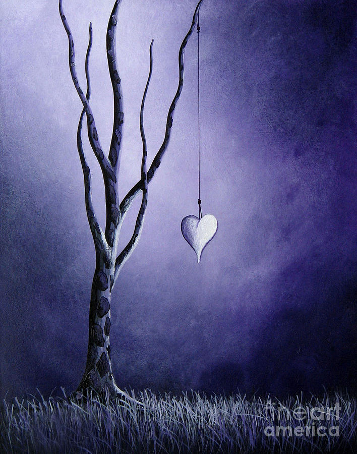 Purple Love by Shawna Erback Painting by Moonlight Art Parlour