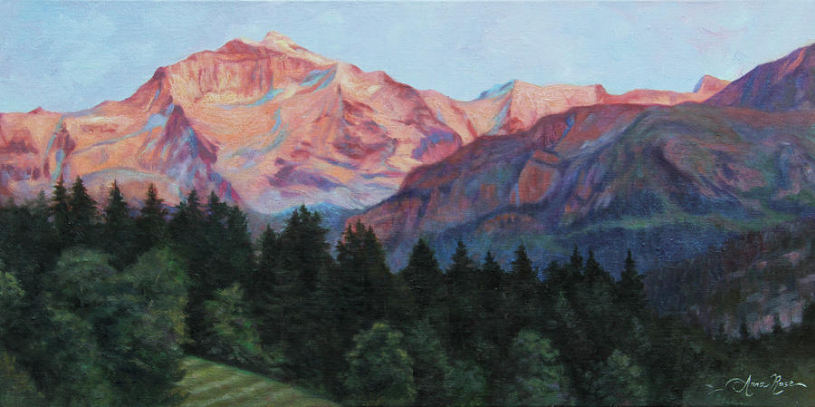 Landscape Painting - Purple Majesty by Anna Rose Bain Landscape Painting - Purple Majesty by Anna Rose Bain