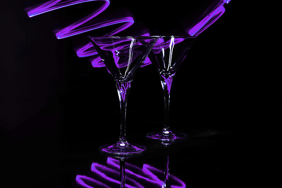 Martini Photograph - Purple Martini by Ness Welham