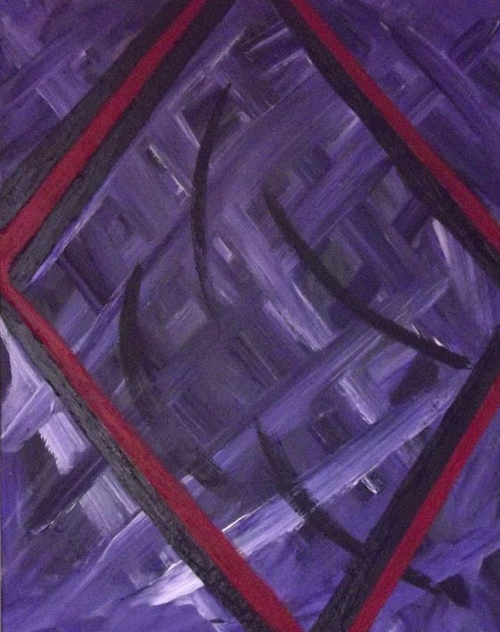 Purple Maze Painting by James Adger