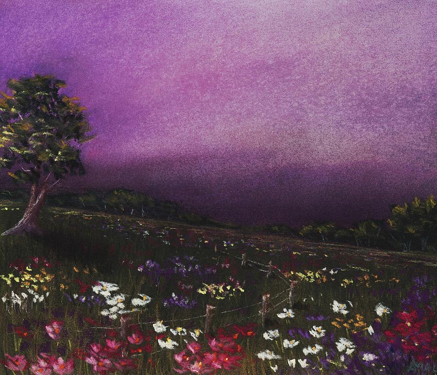 Purple Meadow Pastel by Anastasiya Malakhova