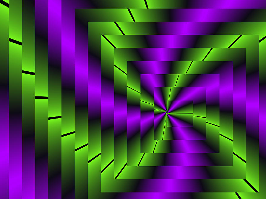 Purple meets Green Digital Art by Gabiw Art