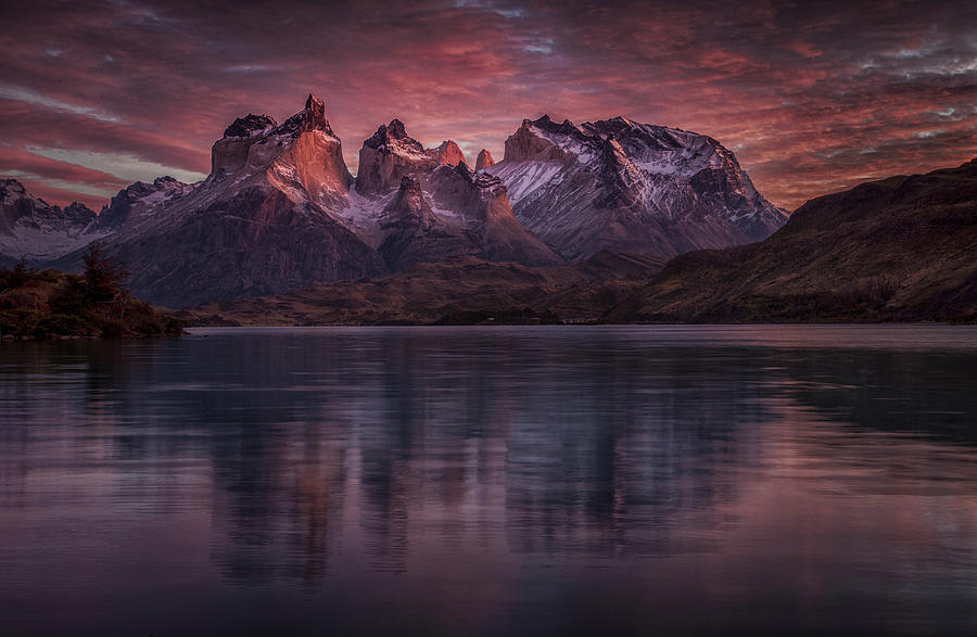 Mountain Photograph - Purple Mirroring by Peter Svoboda, Mqep