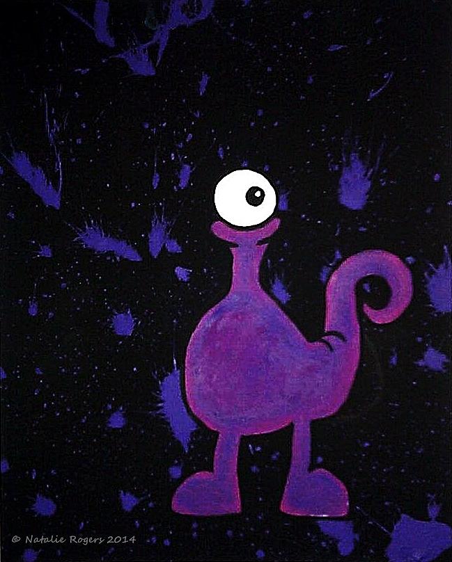 Purple Monster Painting by Natalie Rogers - Fine Art America