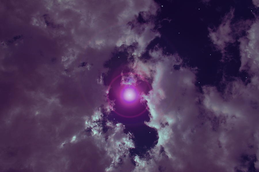 Purple Moon Digital Art by Jacob Folger