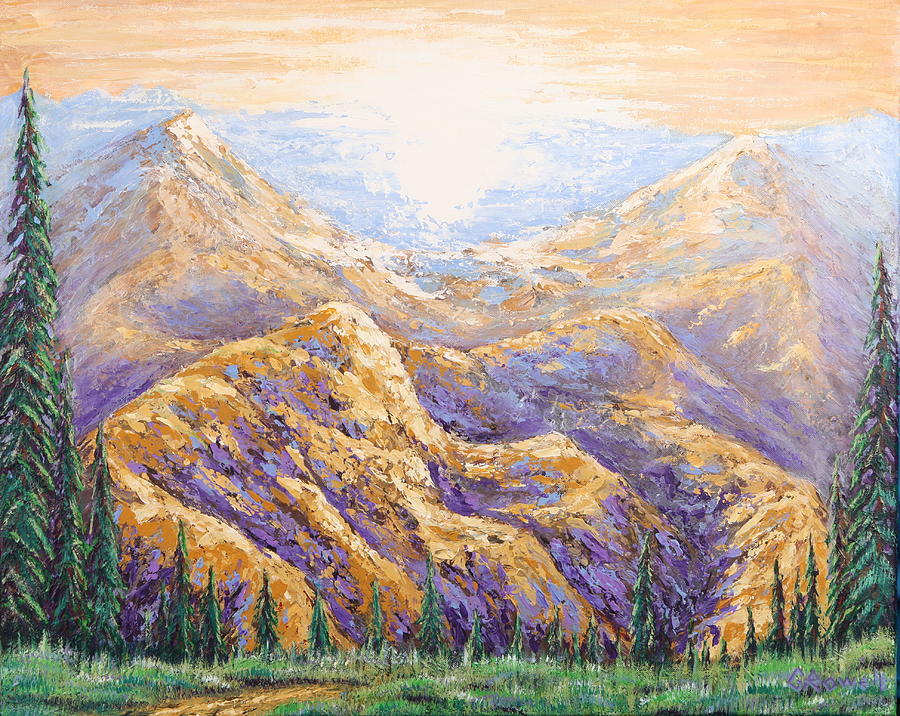 Mountain Painting - Purple Mountain Majesty by Gary Rowell