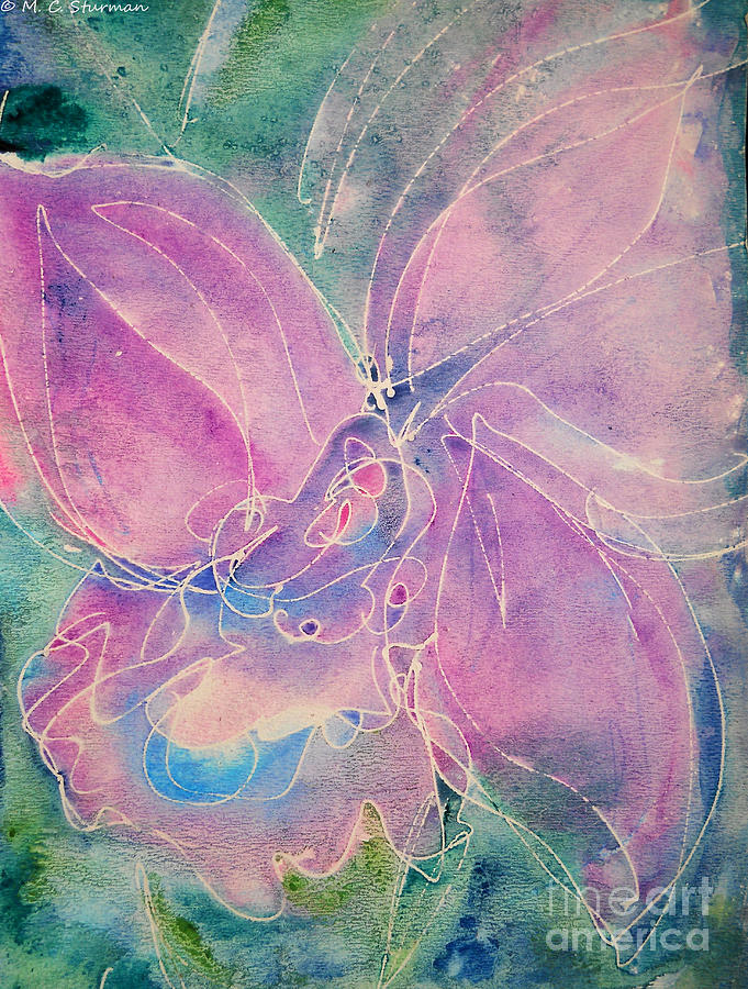 Purple Orchid Painting by M c Sturman