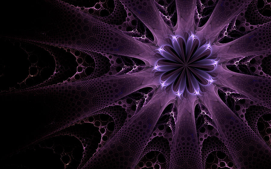 Fractal Digital Art - Purple Passion by Gary Blackman