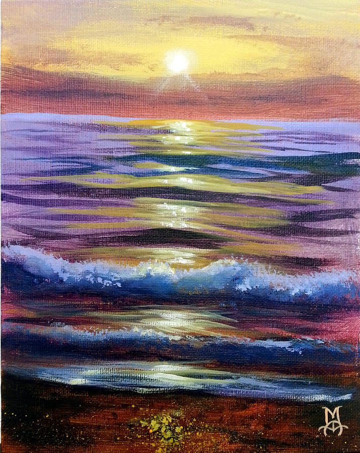Sunset Painting - Purple Passion by Marco Aguilar