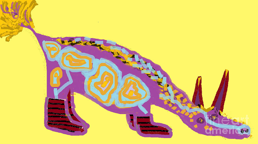 Purple Digital Art - Purple People Eater with Cold Feet by Beebe Barksdale-Bruner Purple Digital Art - Purple People Eater with Cold Feet by Beebe Barksdale-Bruner