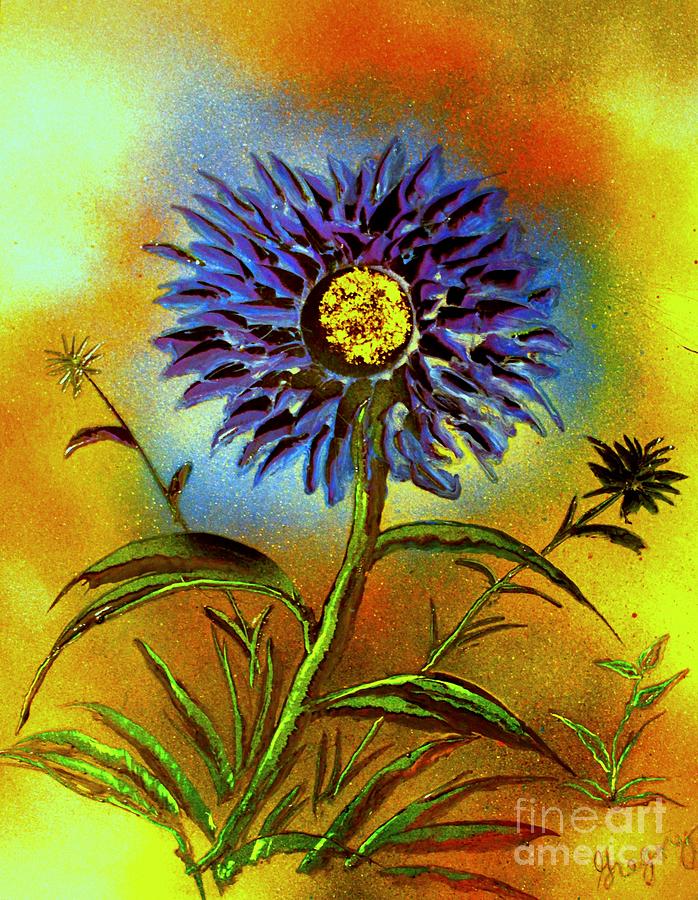 Purple Petals Painting by Greg Moores