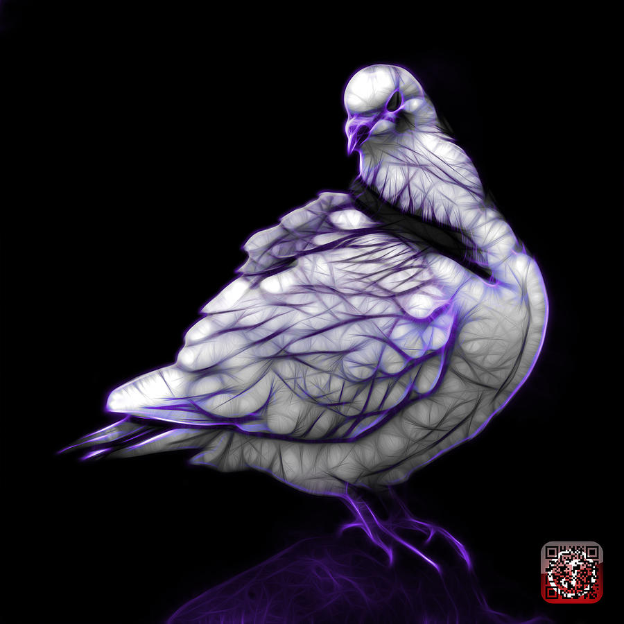 Purple Pigeon Pop Art 5516 - FS - BB -  Modern Animal Artist Jam Digital Art by James Ahn