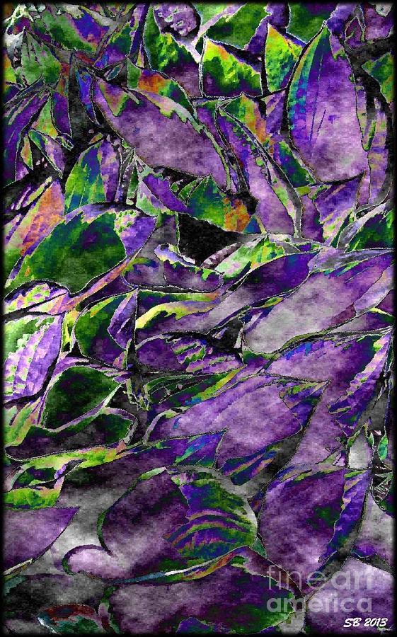 Nature Digital Art - Purple plant by Susanne Baumann