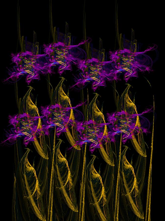 Purple Poppies  Digital Art by Ester McGuire