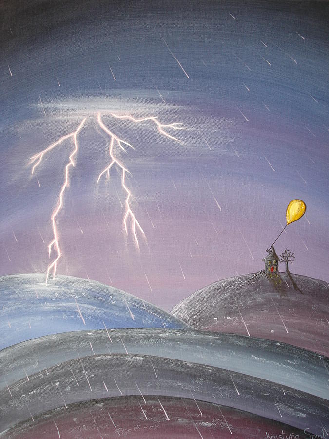 Purple Rain II Painting by Krystyna Spink