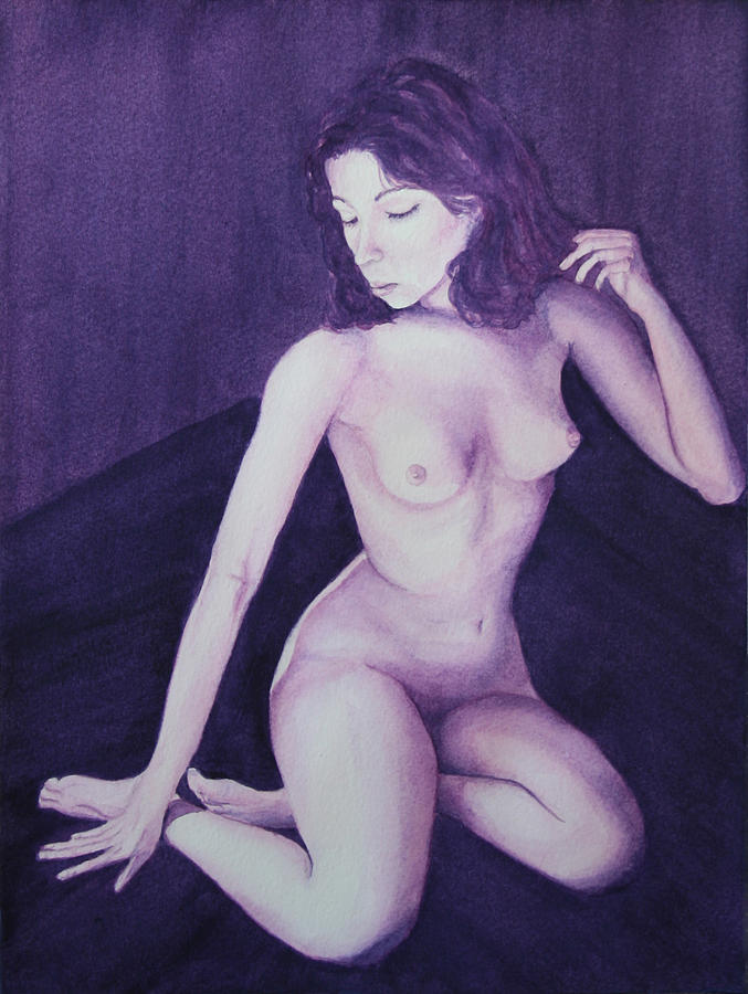 Purple Reflection Painting by Monika Degan