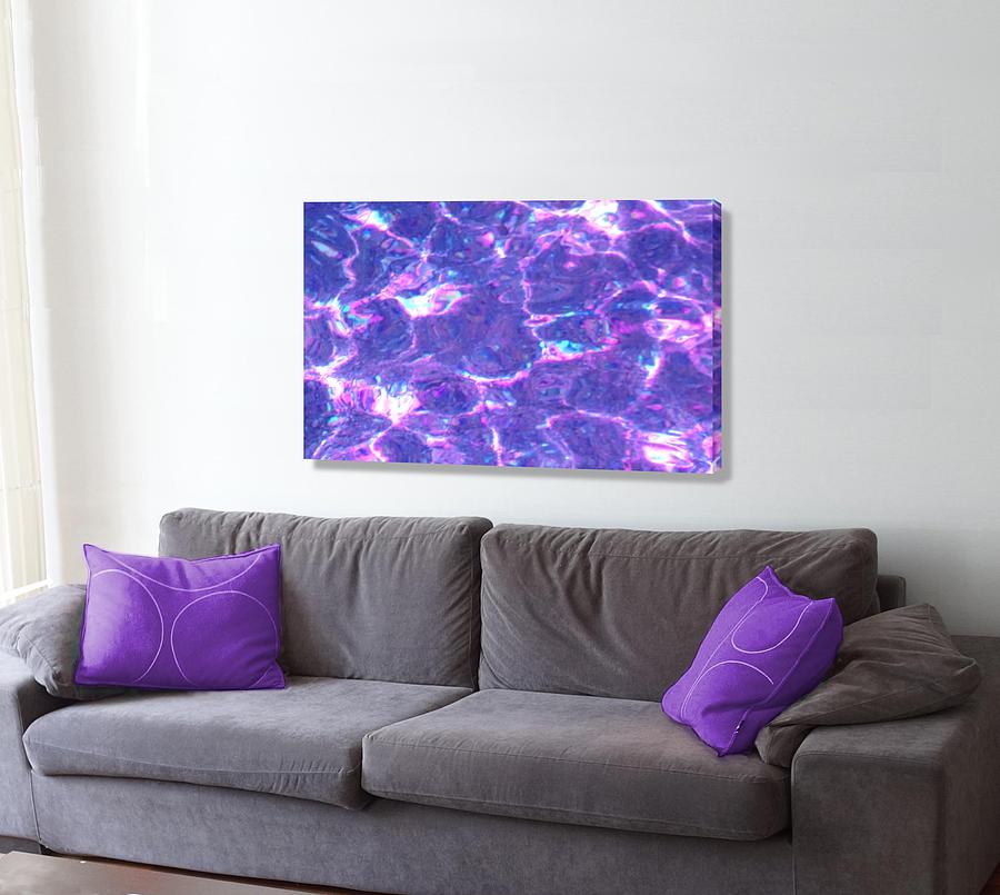 Purple Ripple Refractions on the wall Digital Art by Stephen Jorgensen