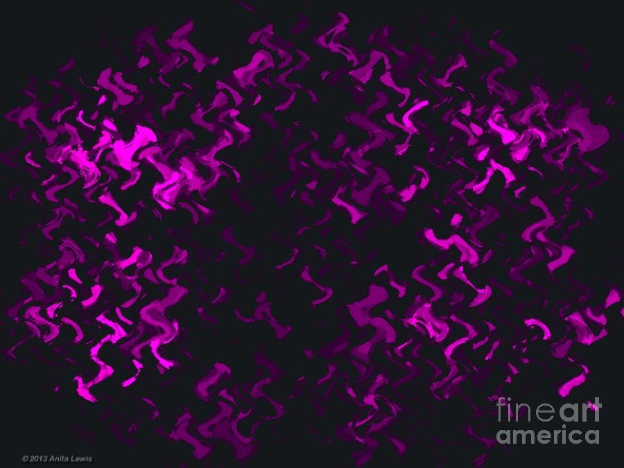 Purple Ripples Painting by Anita Lewis