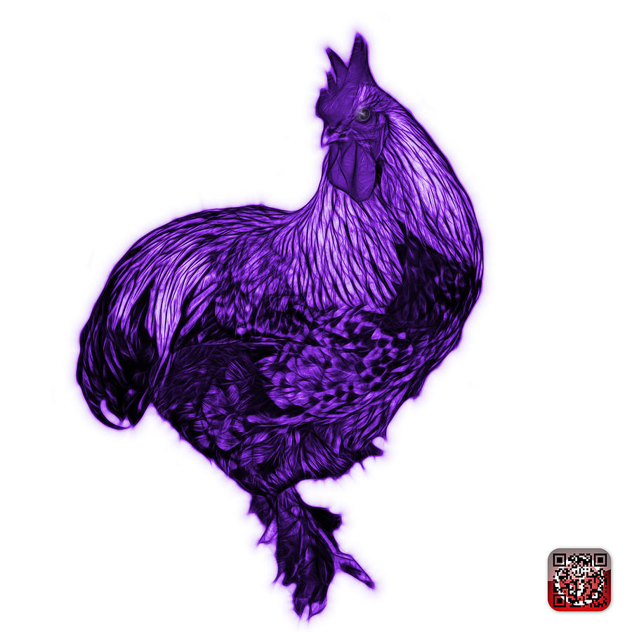 Purple Rooster - 3166 FS Painting by James Ahn