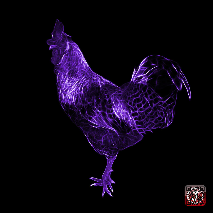 Purple Rooster 3186 F Digital Art by James Ahn