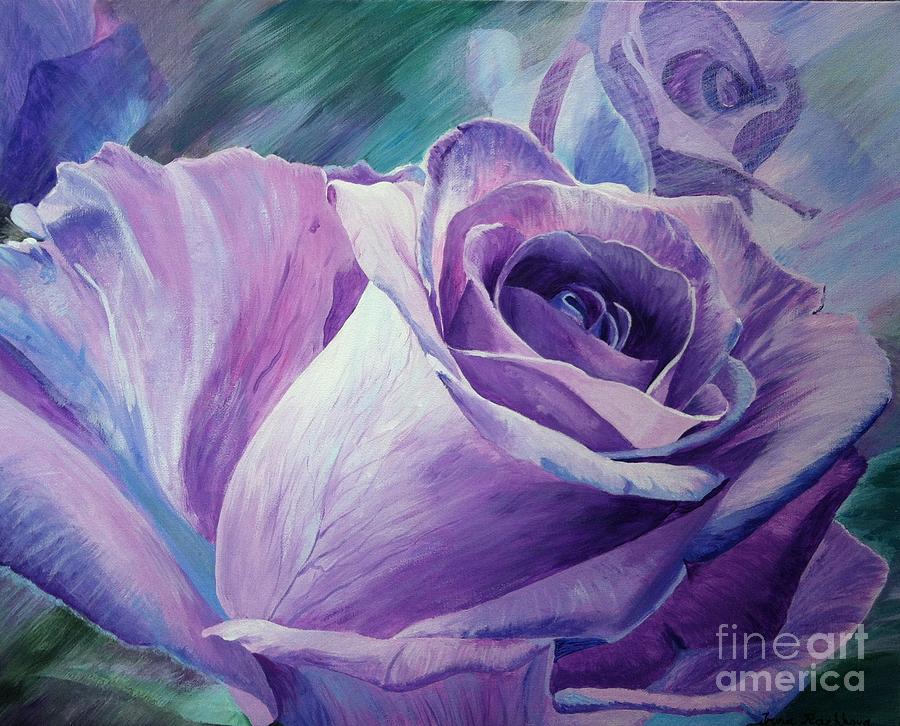 Rose Painting - Purple Rose by Iryna Razhkova