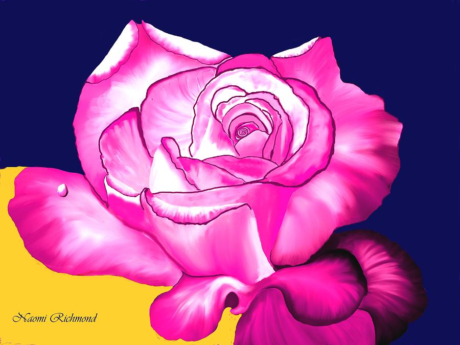 Nature Digital Art - Purple Rose by Naomi Richmond