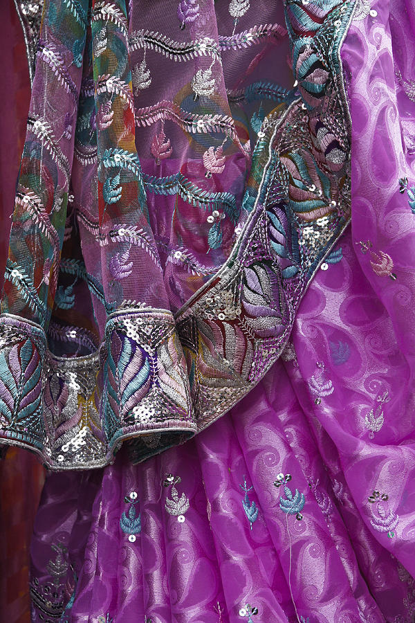 Purple Sari Photograph by Michele Burgess