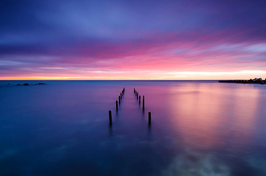 Purple sea sunset Photograph by Evgeni Ivanov - Fine Art America