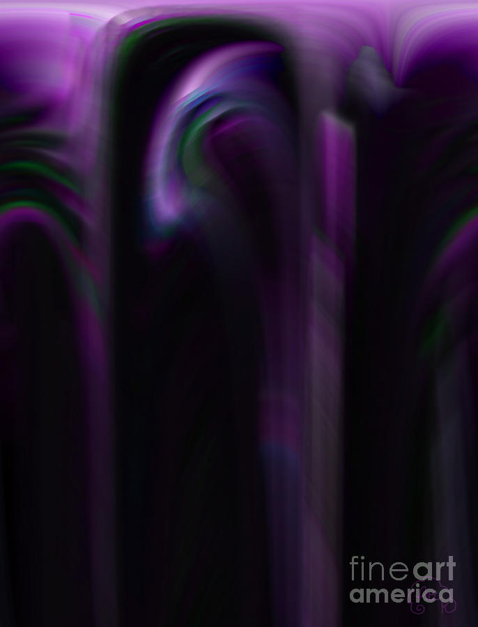 Unique Digital Art - Purple Shadows by Patricia Kay