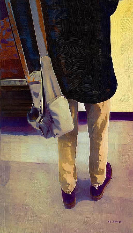 Purple Shoes at the Museum Painting by RC DeWinter