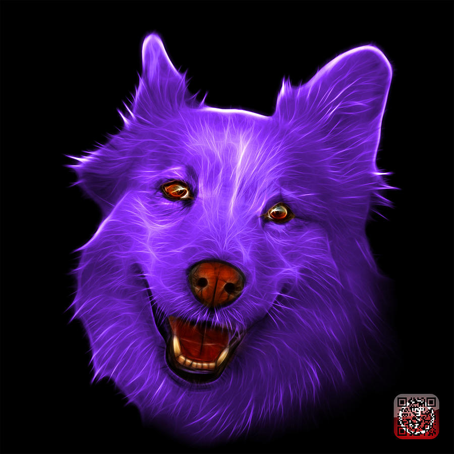 Purple Siberian Husky Mix Dog Pop Art - 5060 BB Painting by James Ahn