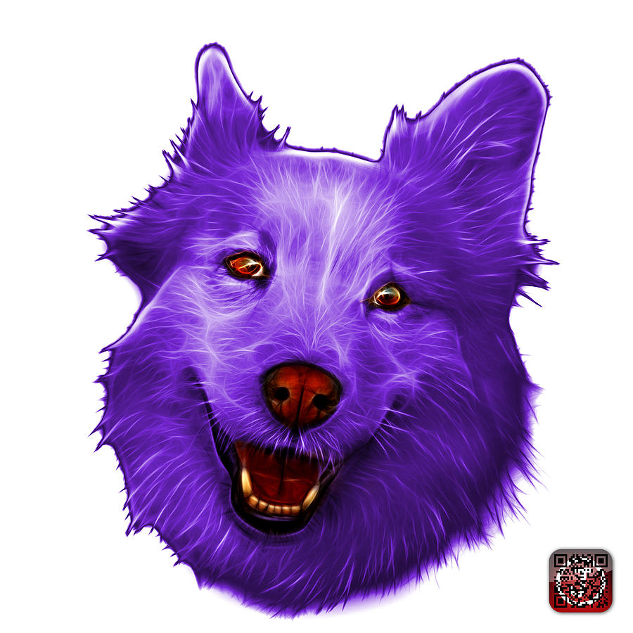 Purple Siberian Husky Mix Dog Pop Art - 5060 WB Painting by James Ahn