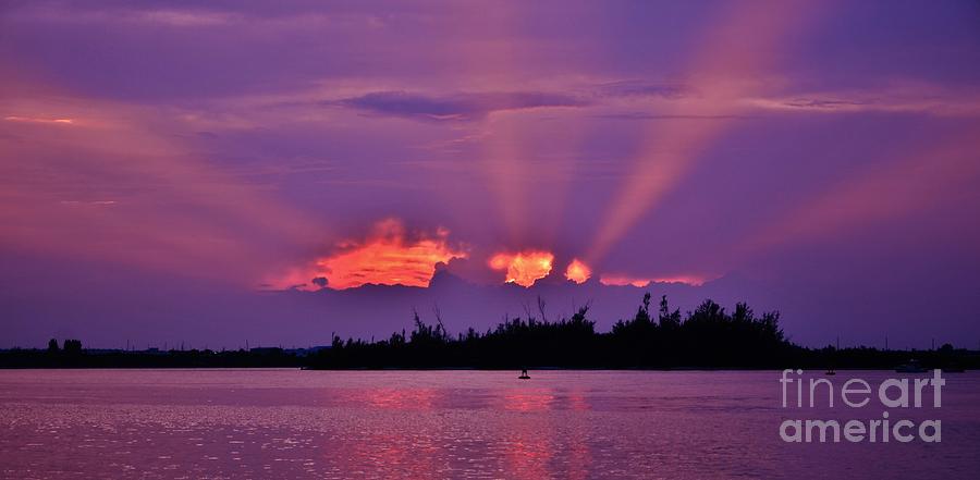 Sunset Photograph - Purple Sky At Sunset by Bob Sample