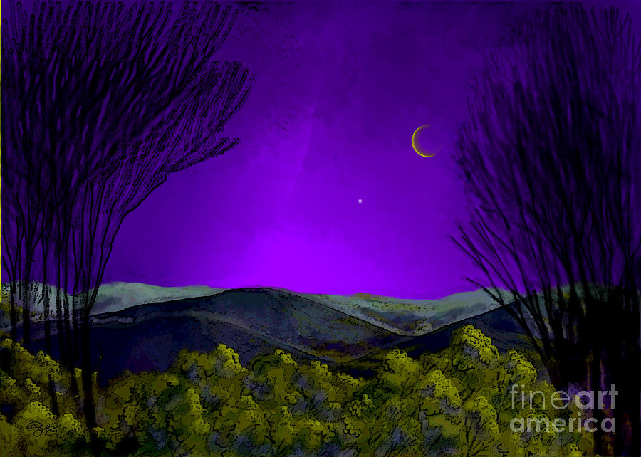 Purple Sky Digital Art by Carol Jacobs