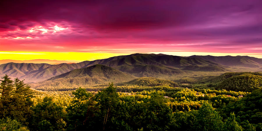 Purple Skys Smoky Mountains Photograph by Randall Branham