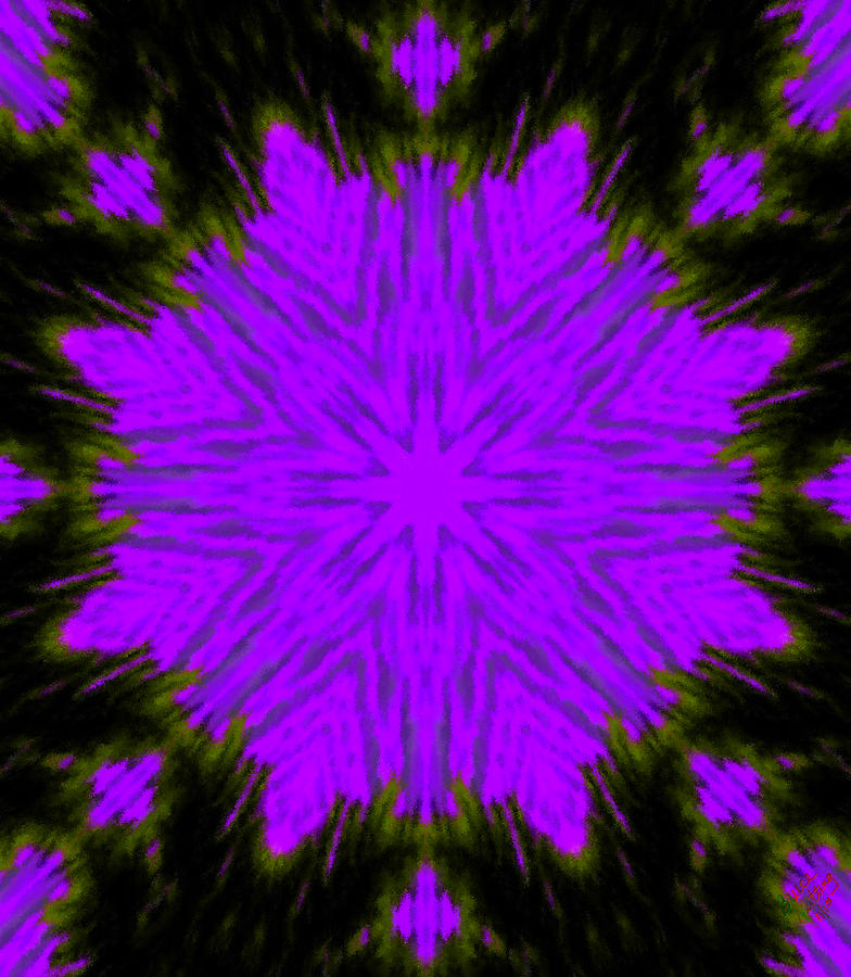 Purple Snowflake Painting by Bruce Nutting