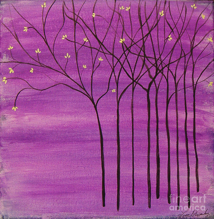 Purple Spring Painting by Lee Owenby
