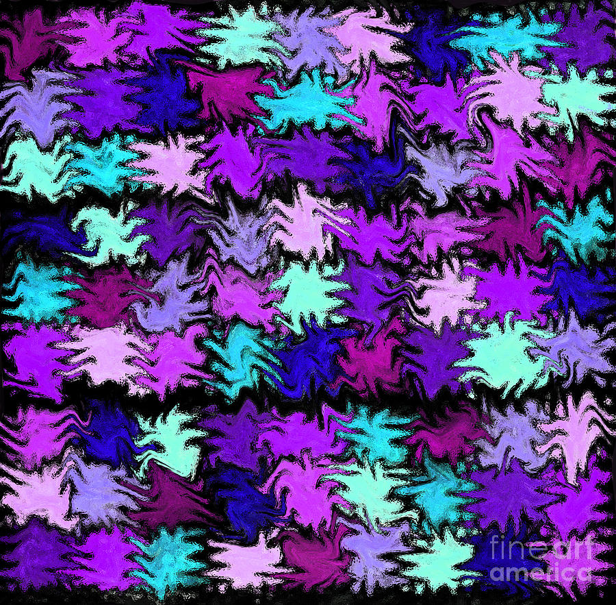 Purple Squiggle Quilt Abstract Photograph by Karen Adams