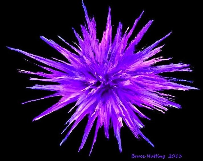Purple Star Crystal Painting by Bruce Nutting