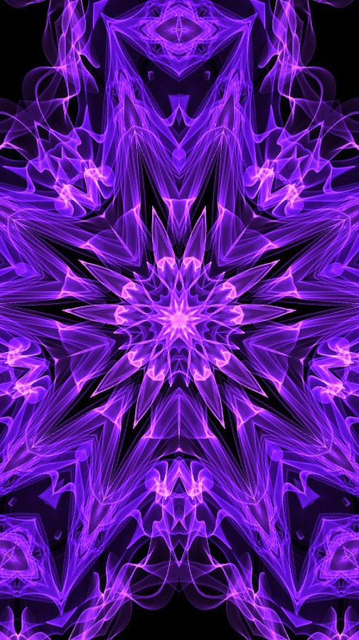 Purple Painting - Purple Star of Flames by Bruce Nutting
