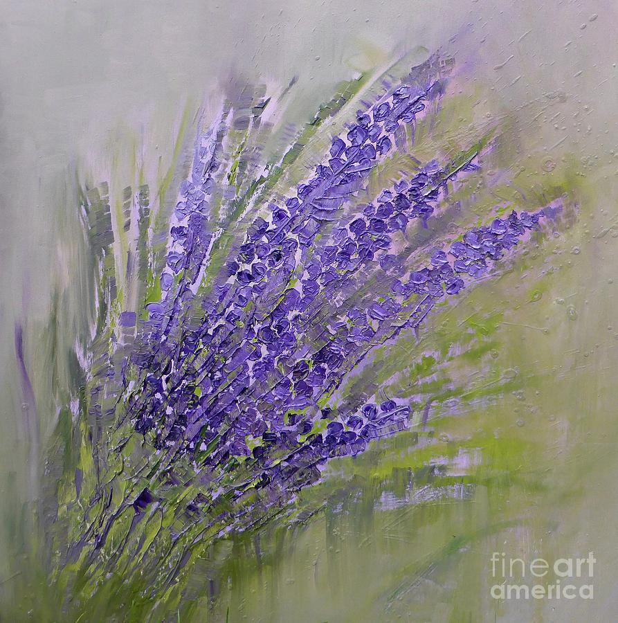 Purple lavender summer Painting by Amalia Suruceanu