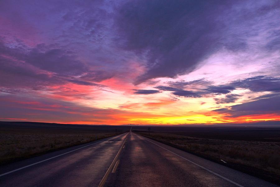 Purple sunrise Photograph by Lynn Hopwood