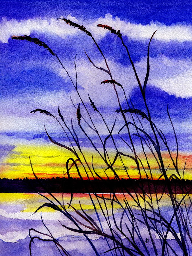 Purple Sunset Painting