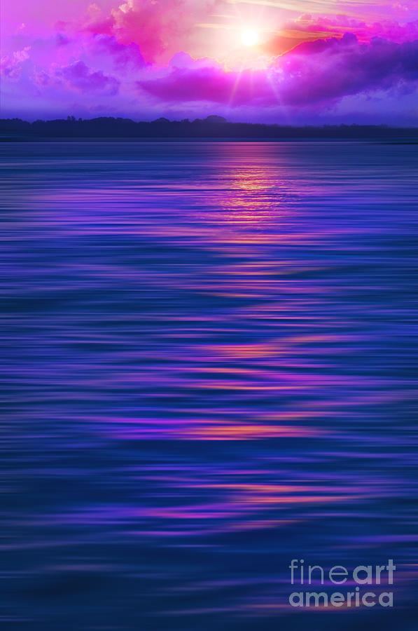 Nature Photograph - Purple sunset by Danilo Piccioni